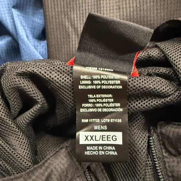 GERRY Hooded Full zip jacket XXL Blue/Black Light Weight - Picture 10 of 10